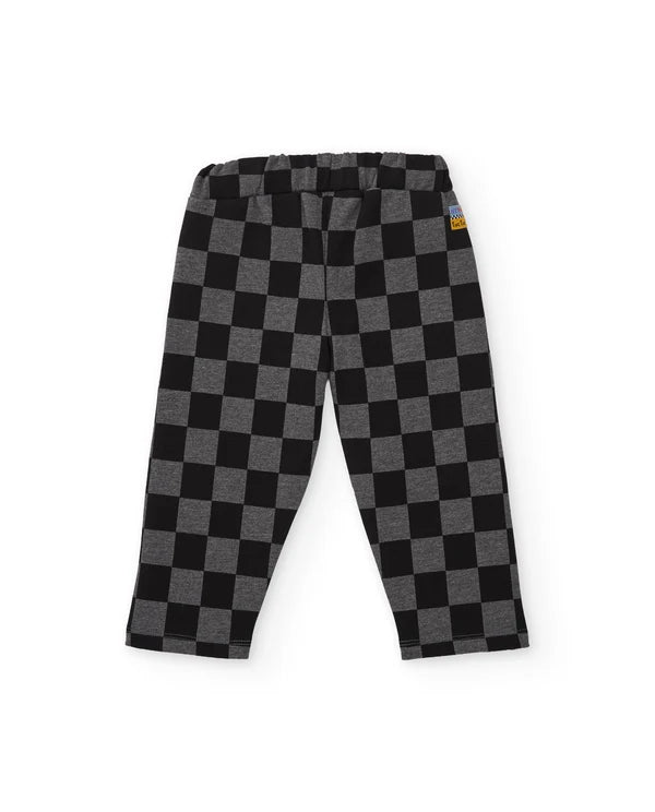 Tuc Tuc - Fleece set with a geometric-design jacket and matching trousers