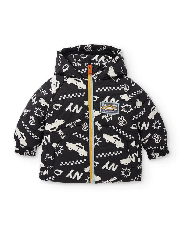 Tuc Tuc - Coat with a hood and urban print