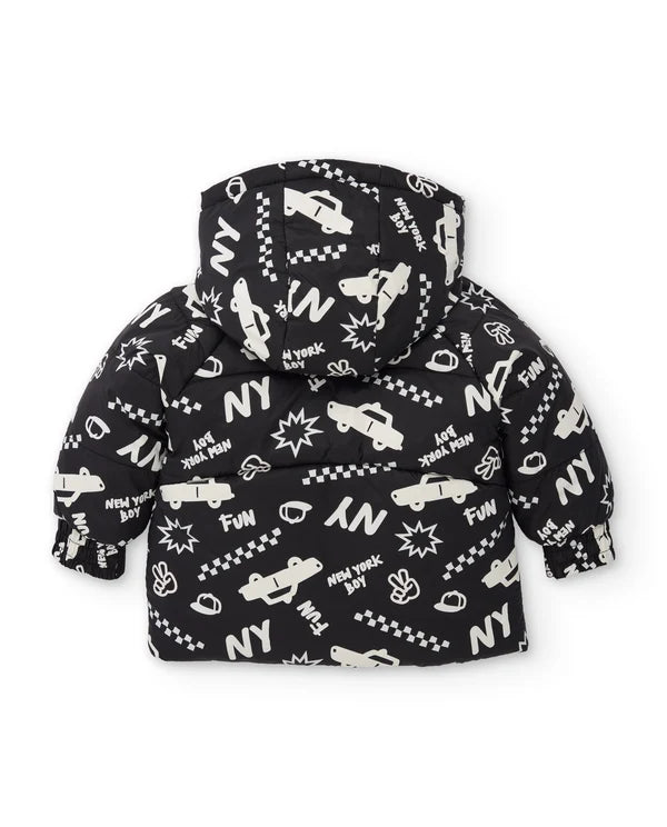 Tuc Tuc - Coat with a hood and urban print