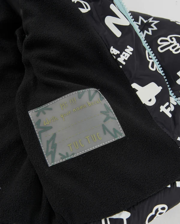 Tuc Tuc - Coat with a hood and urban print