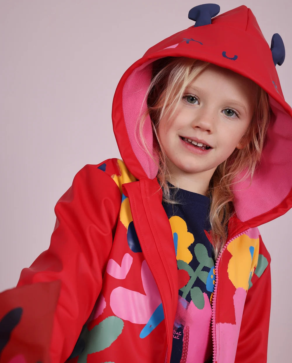 Tuc Tuc - Raincoat with hood and ladybug design