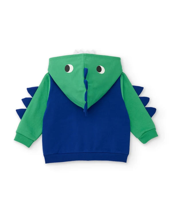 Tuc Tuc - Fleece set with zip-up sweatshirt and printed trousers