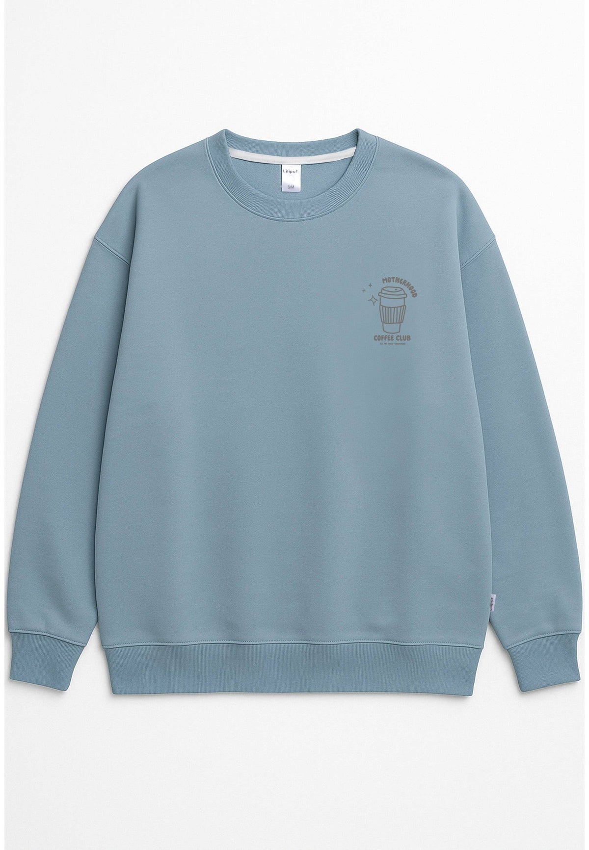 Adult Sweatshirt Coffee before Chaos light blue (Me)