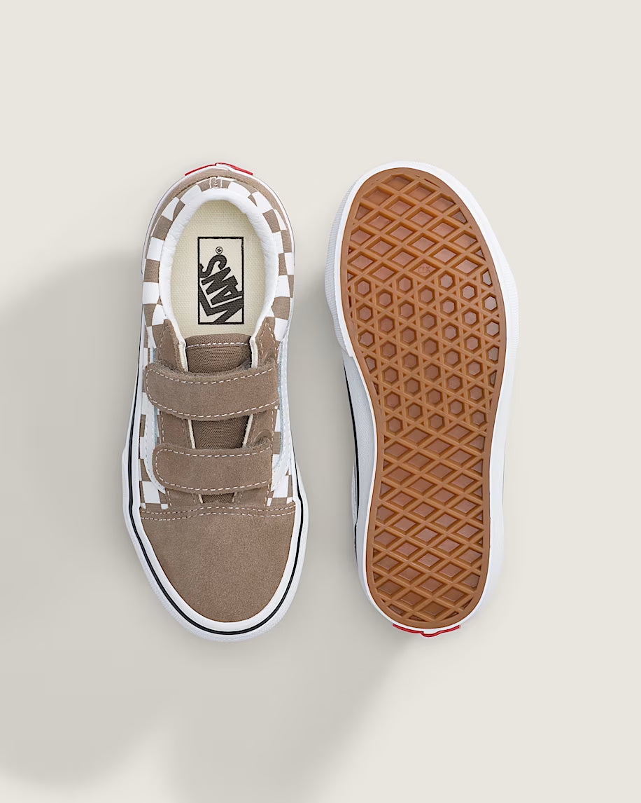 Vans Old Skool V Color Theory Checkerboard / Walnut (Toddler)