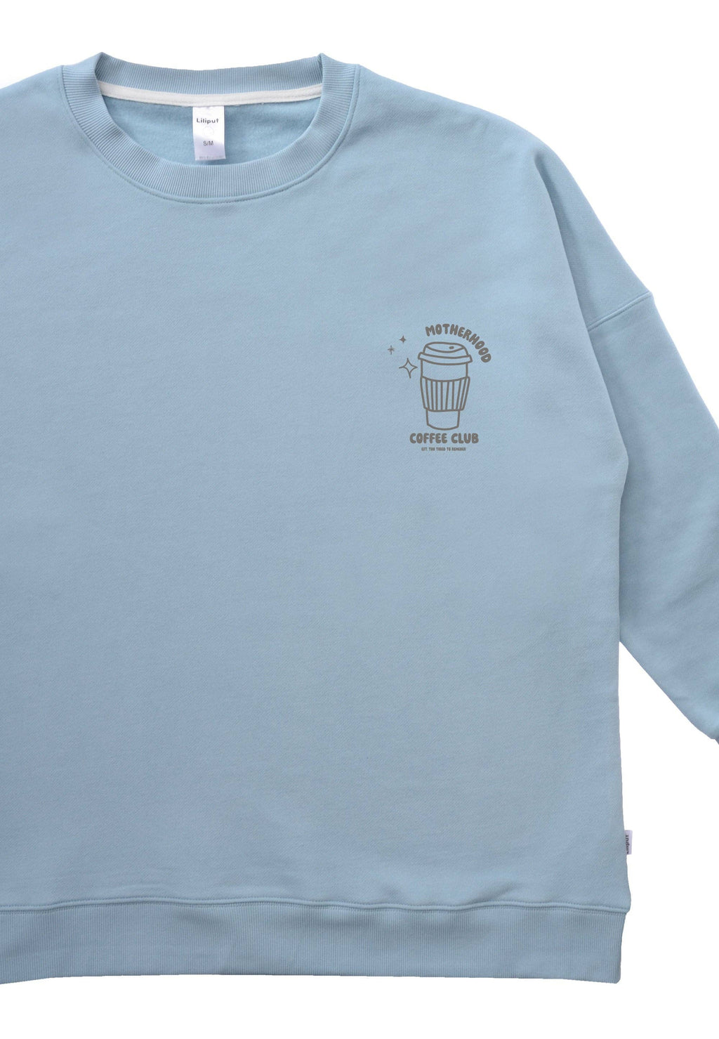 Adult Sweatshirt Coffee before Chaos light blue (Me)