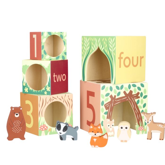 Tutete - Κύβοι Στοίβαξης Woodland Orange Tree Toys