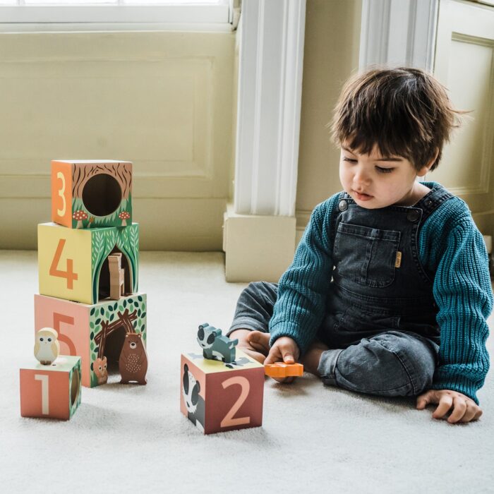 Tutete - Κύβοι Στοίβαξης Woodland Orange Tree Toys