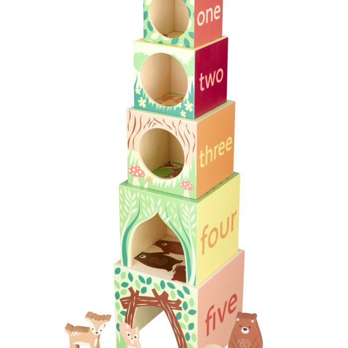 Tutete - Κύβοι Στοίβαξης Woodland Orange Tree Toys