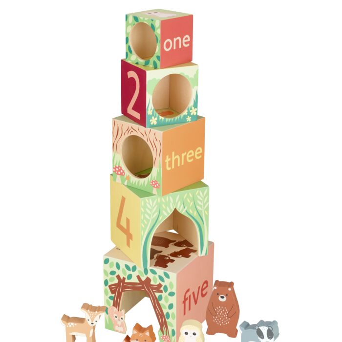 Tutete - Κύβοι Στοίβαξης Woodland Orange Tree Toys