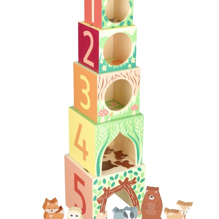 Tutete - Κύβοι Στοίβαξης Woodland Orange Tree Toys